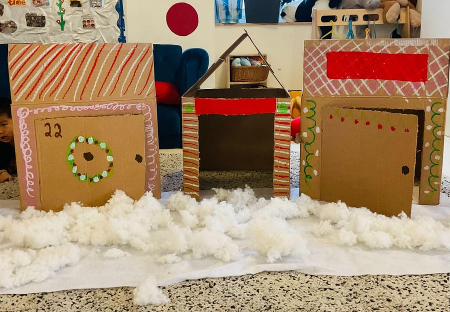 christmas village - junk modeling craft