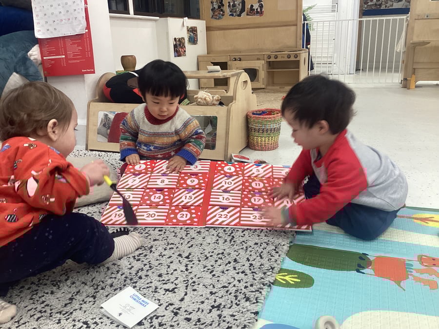 december - lift a flap - advent calendar babies