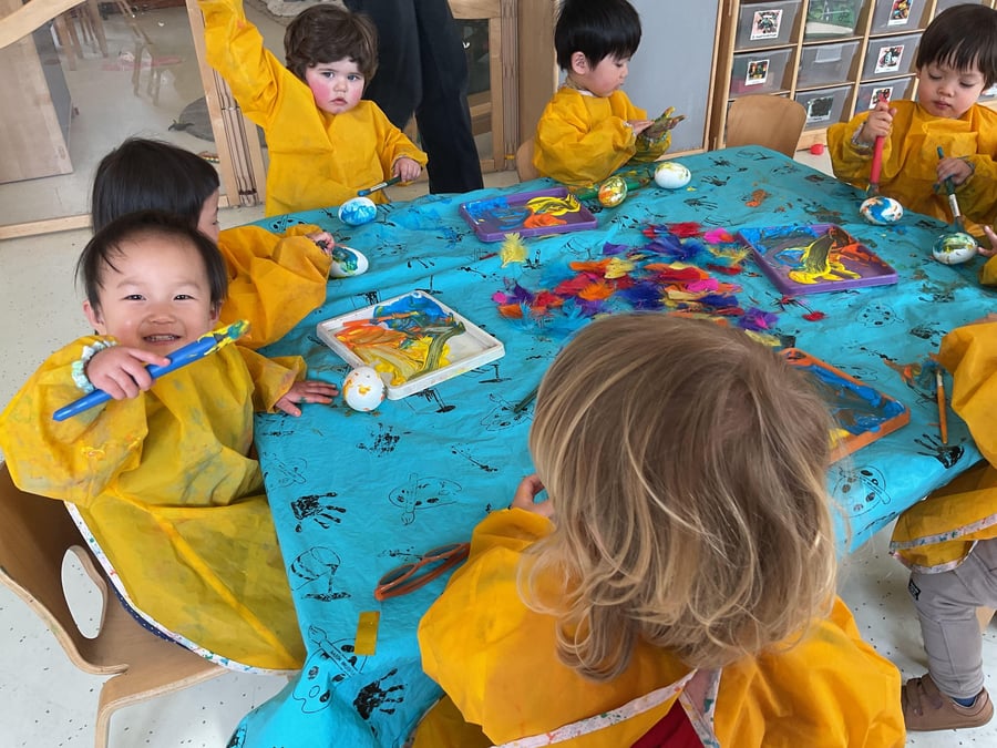 egg decoration craft - April - toddlers