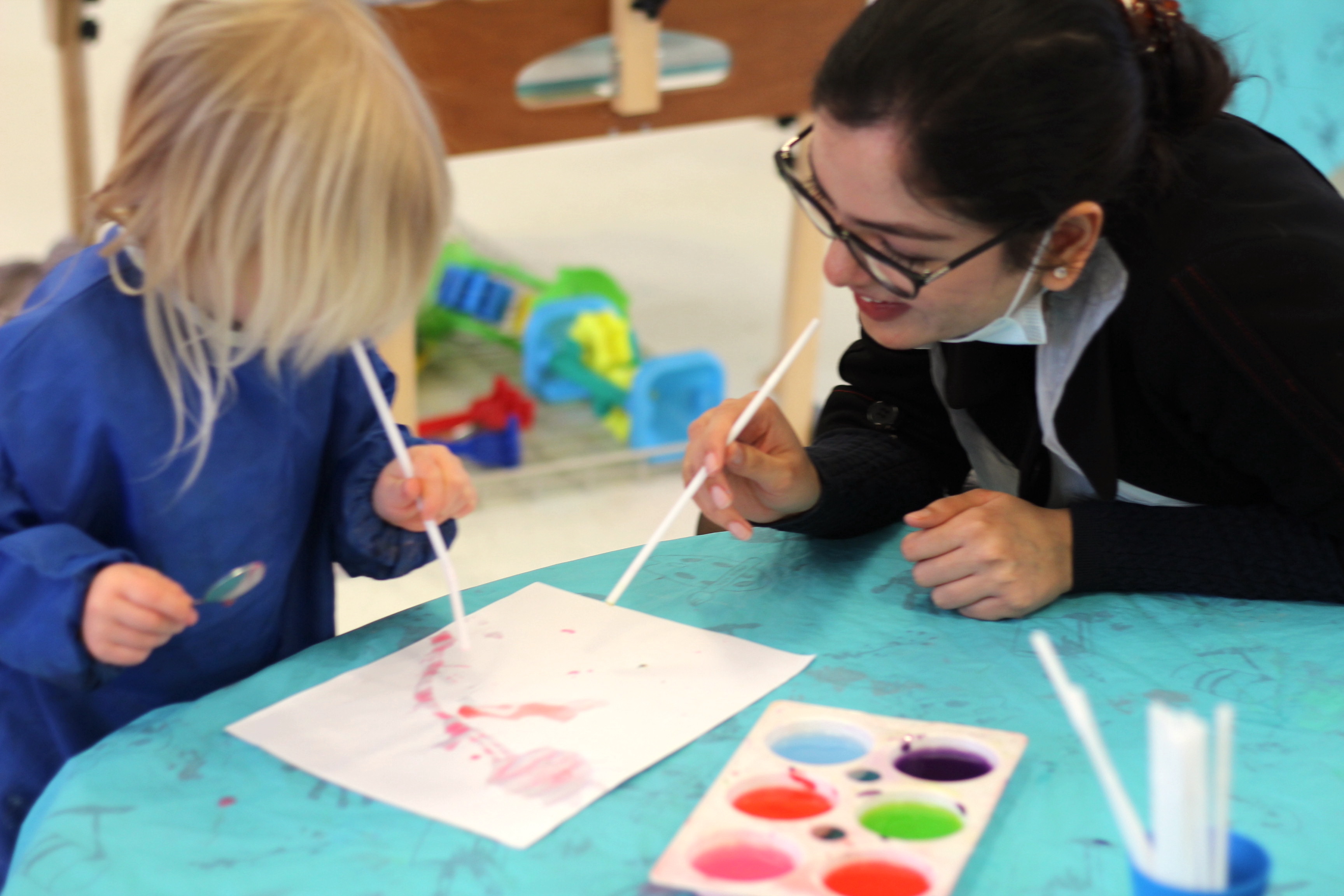 nursery school art and painting class