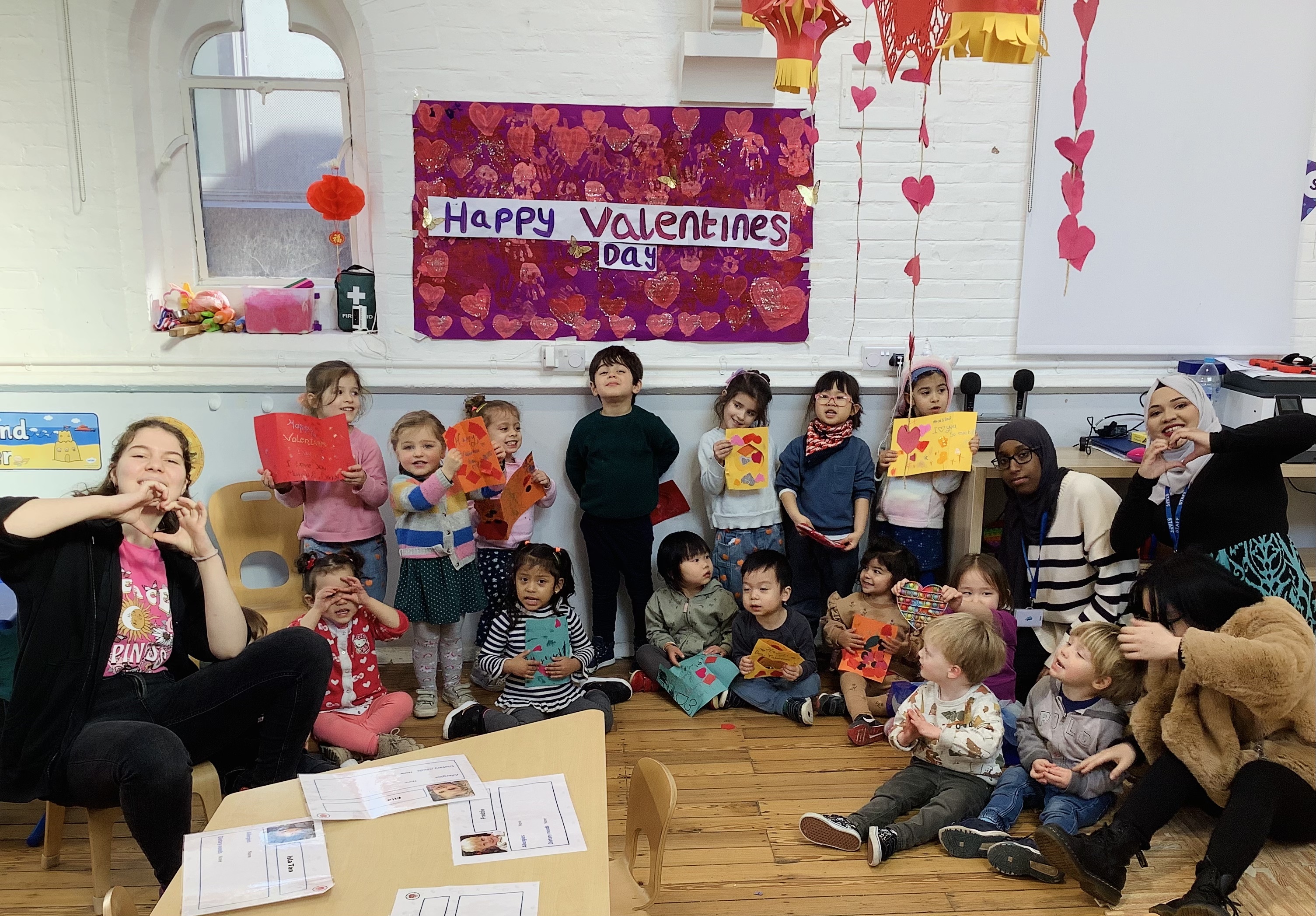 Wishing our parents a very loving Valentines day from our preschool nursery children